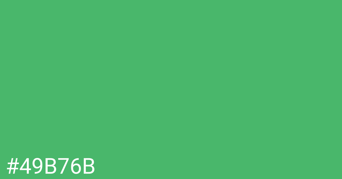 Hex color #49b76b graphic