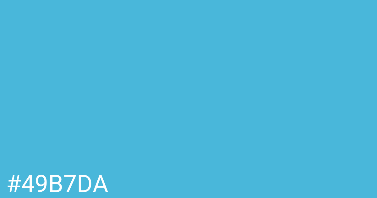 Hex color #49b7da graphic