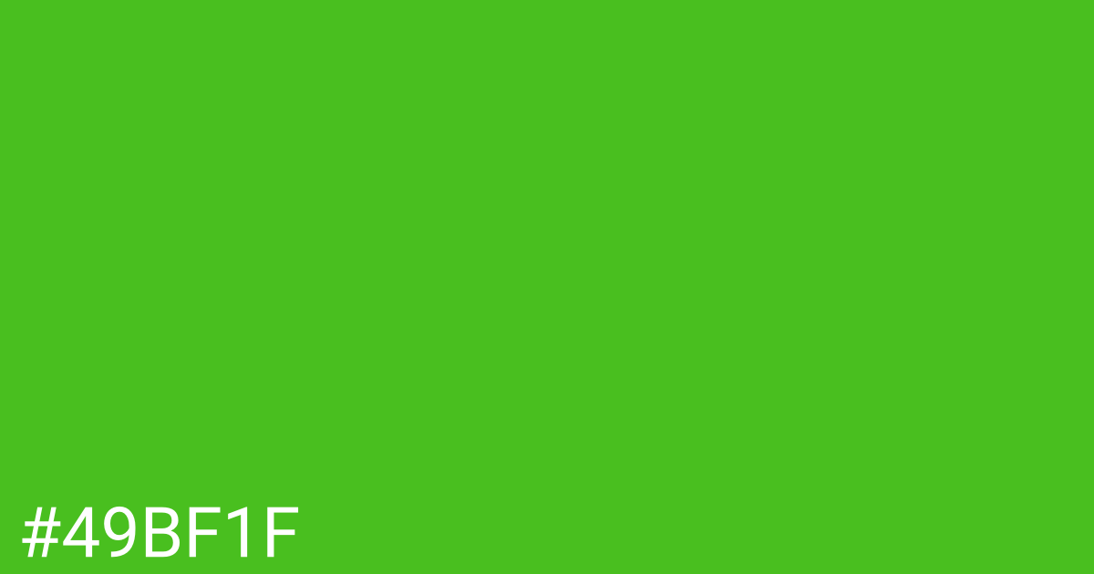 Hex color #49bf1f graphic