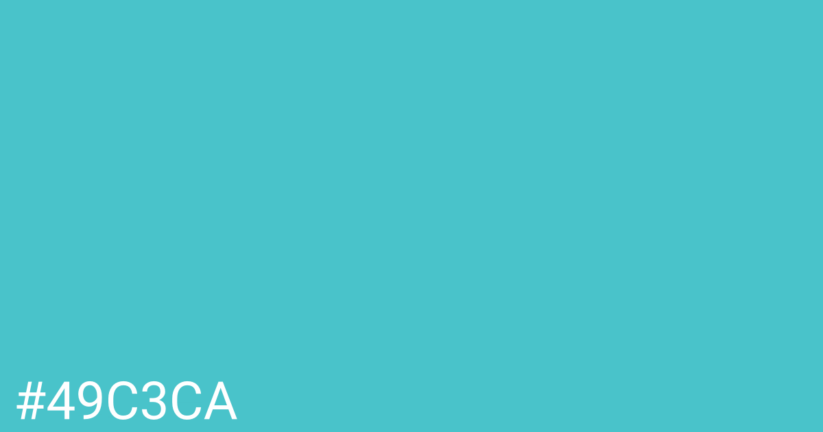 Hex color #49c3ca graphic