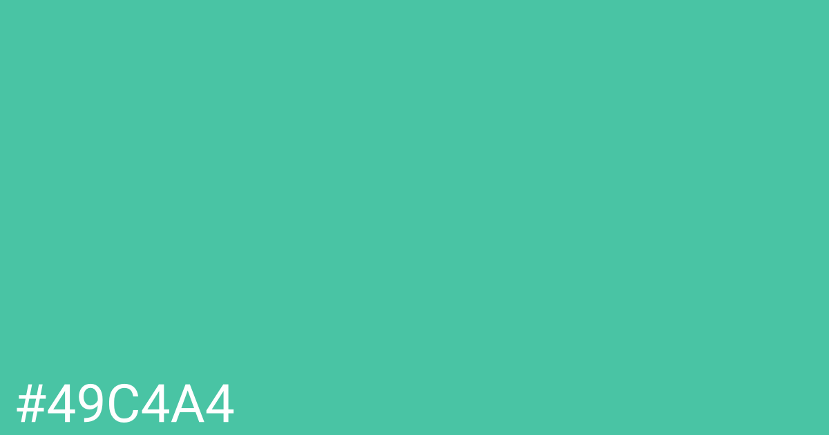 Hex color #49c4a4 graphic