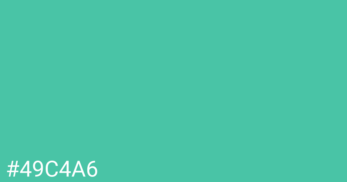 Hex color #49c4a6 graphic
