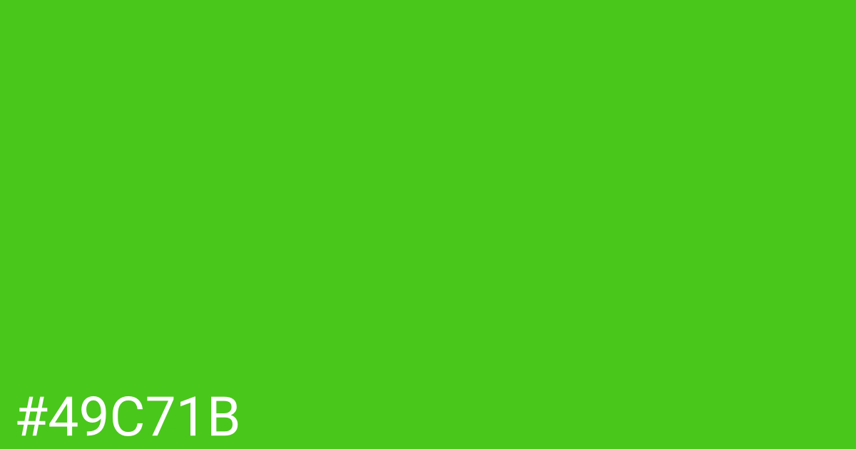 Hex color #49c71b graphic