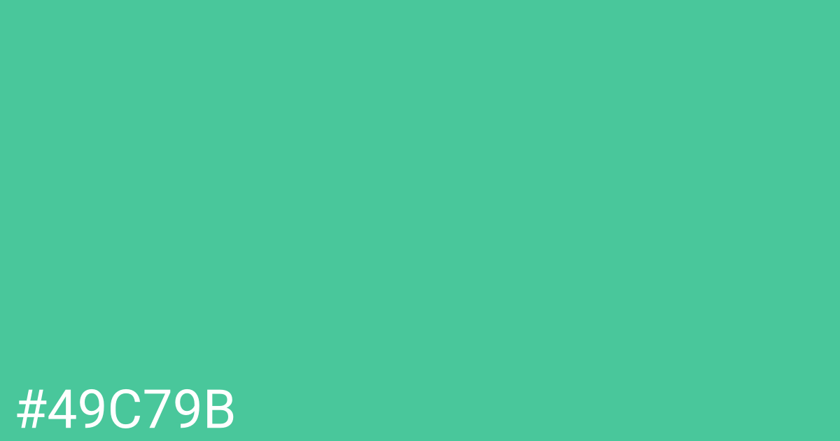 Hex color #49c79b graphic