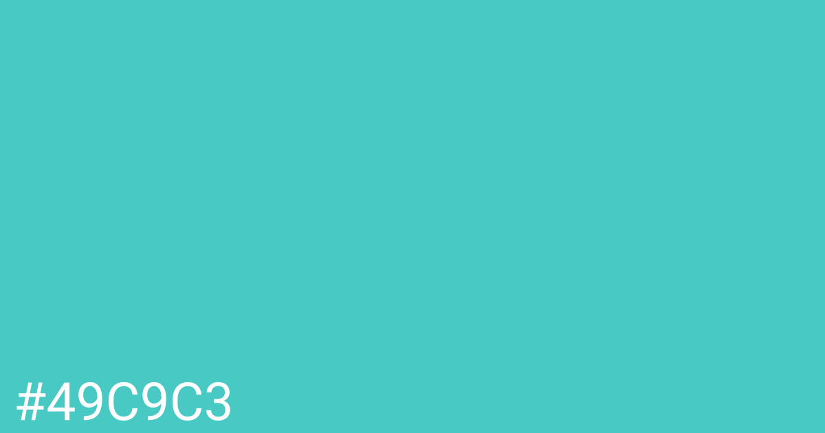 Hex color #49c9c3 graphic