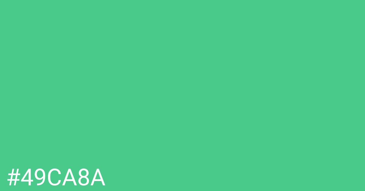 Hex color #49ca8a graphic