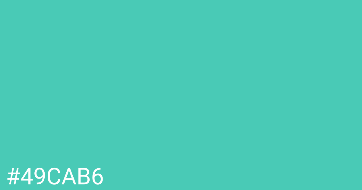 Hex color #49cab6 graphic