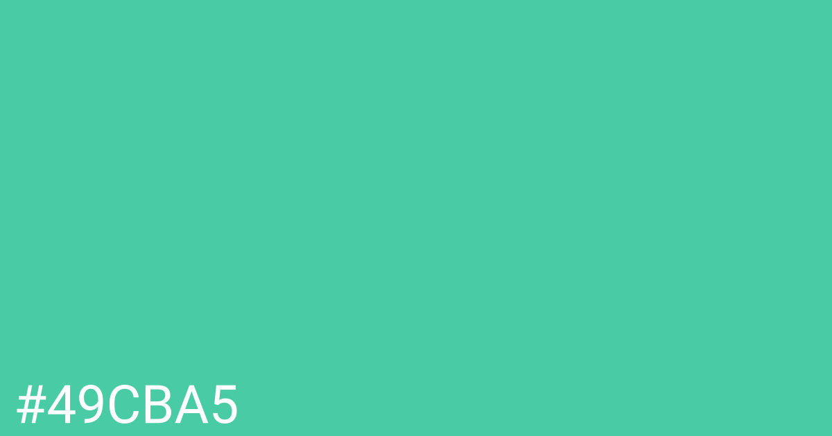 Hex color #49cba5 graphic