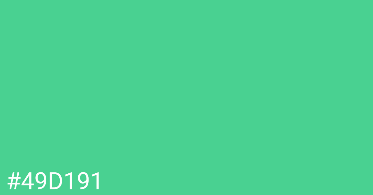 Hex color #49d191 graphic