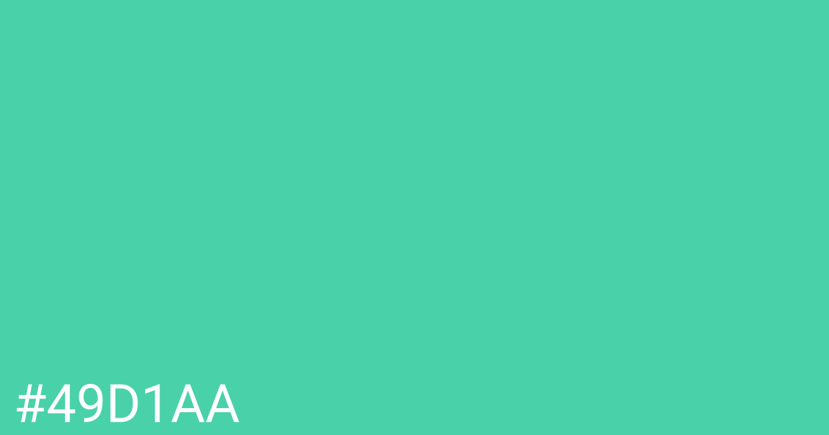 Hex color #49d1aa graphic