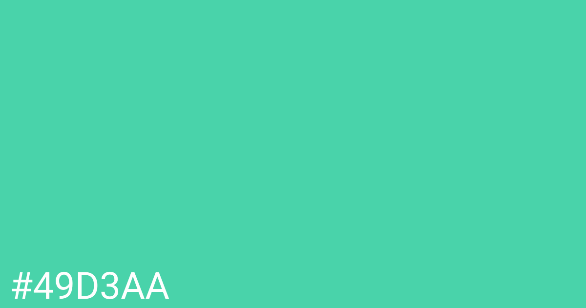 Hex color #49d3aa graphic