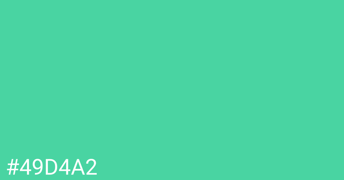 Hex color #49d4a2 graphic