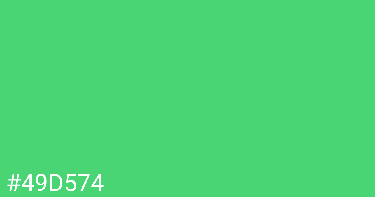 Hex color #49d574 graphic