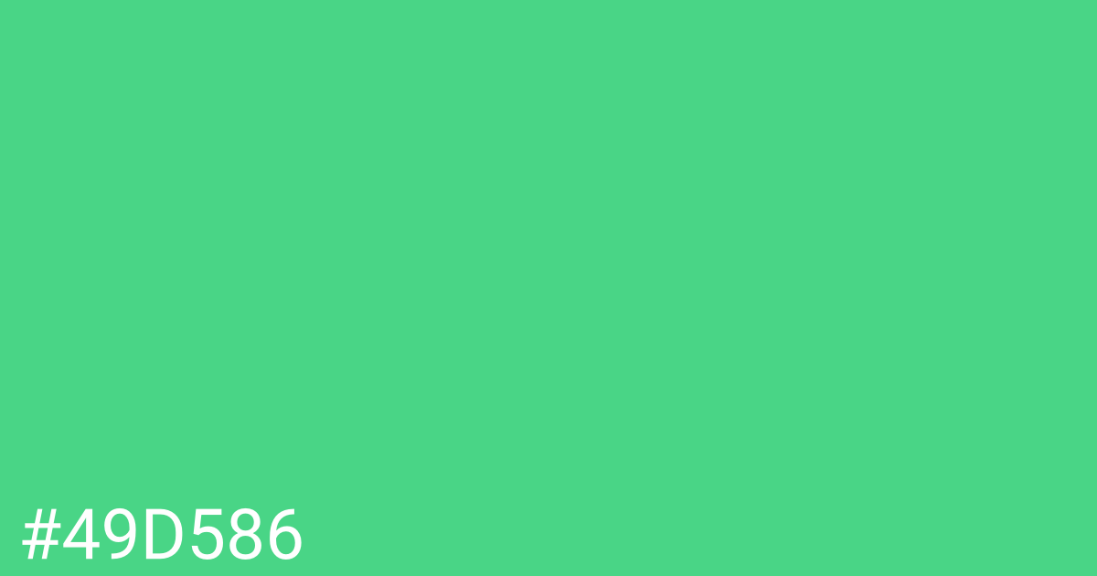 Hex color #49d586 graphic