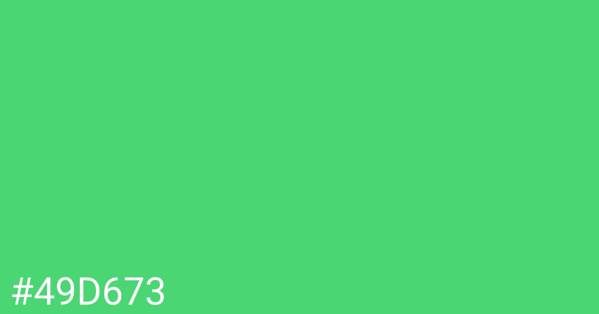 Hex color #49d673 graphic