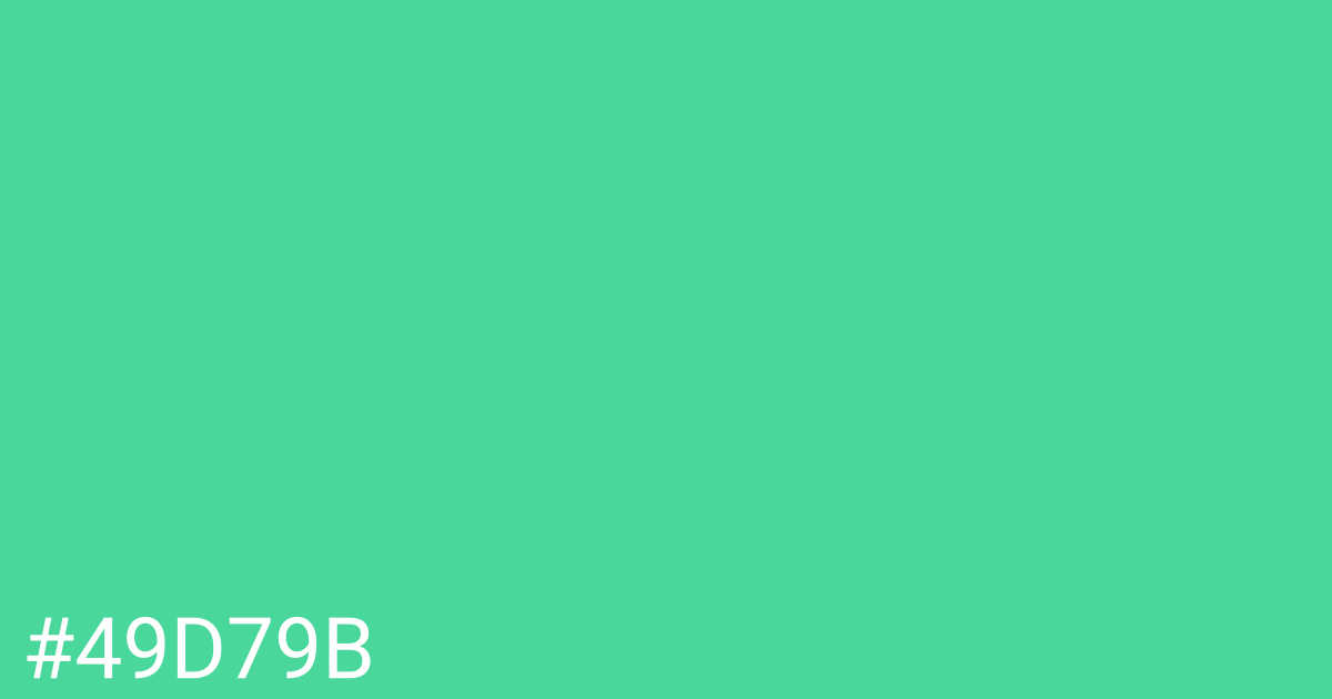 Hex color #49d79b graphic