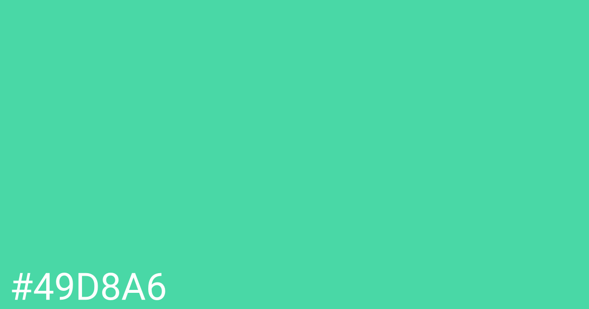 Hex color #49d8a6 graphic