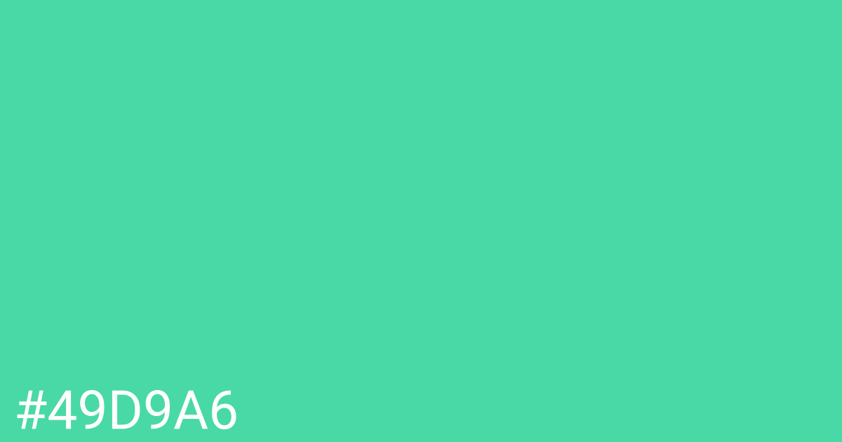 Hex color #49d9a6 graphic