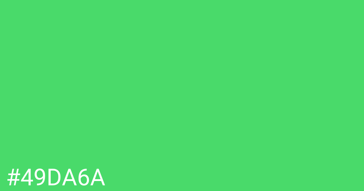 Hex color #49da6a graphic