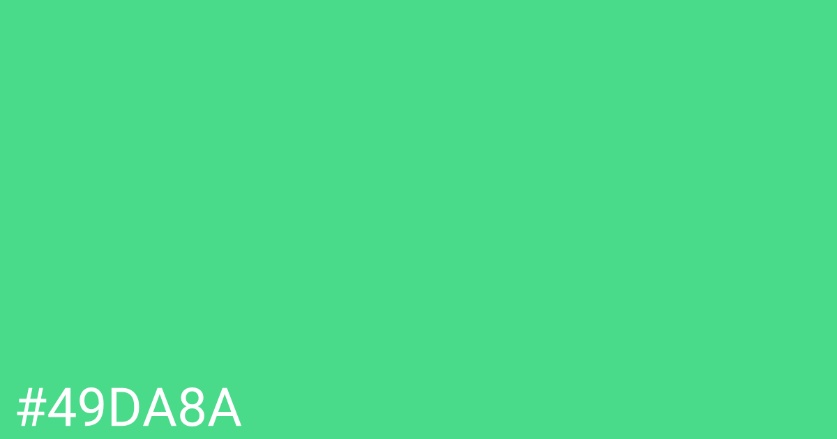 Hex color #49da8a graphic