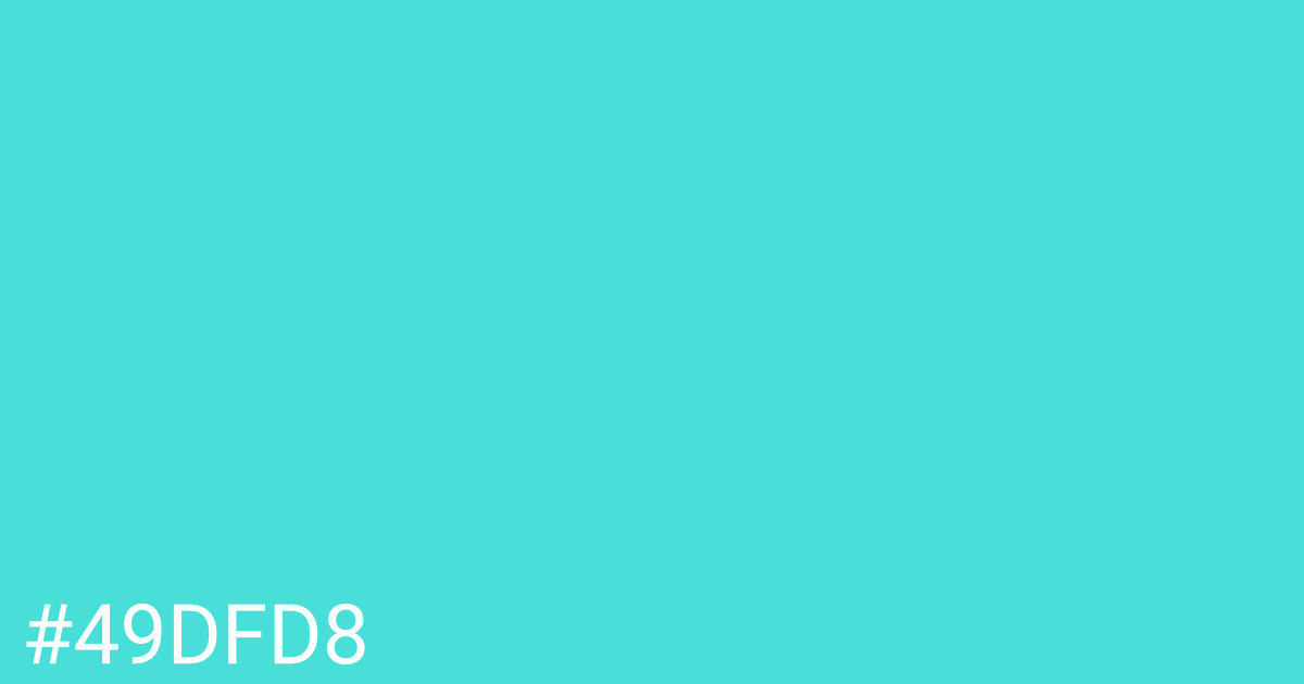 Hex color #49dfd8 graphic