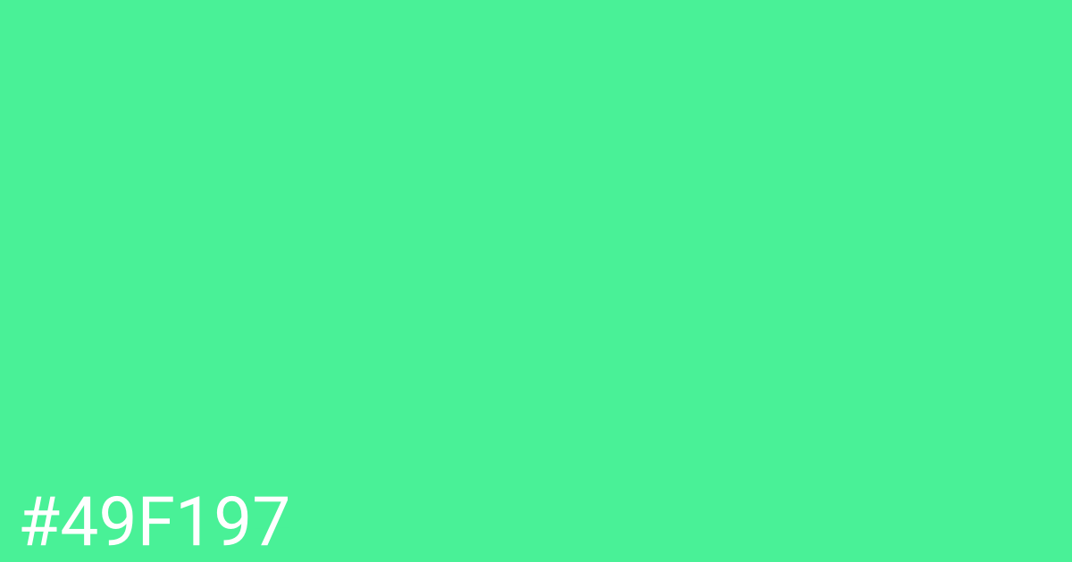 Hex color #49f197 graphic