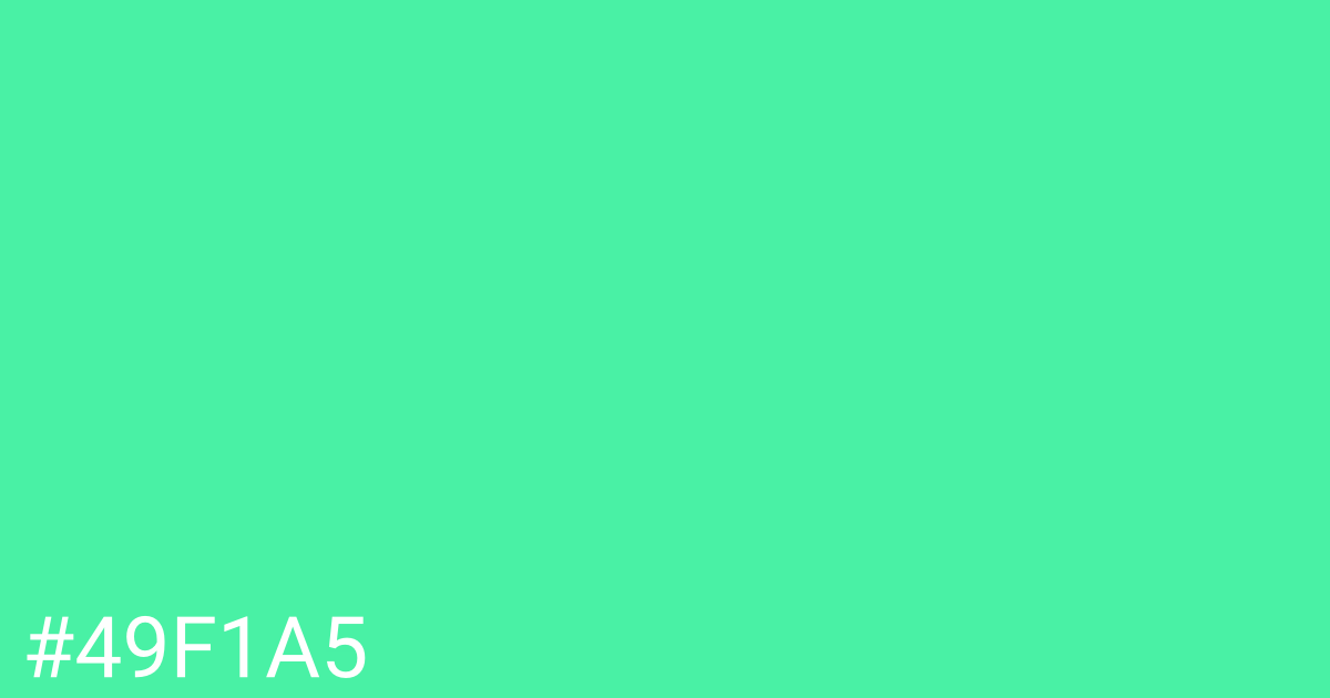 Hex color #49f1a5 graphic