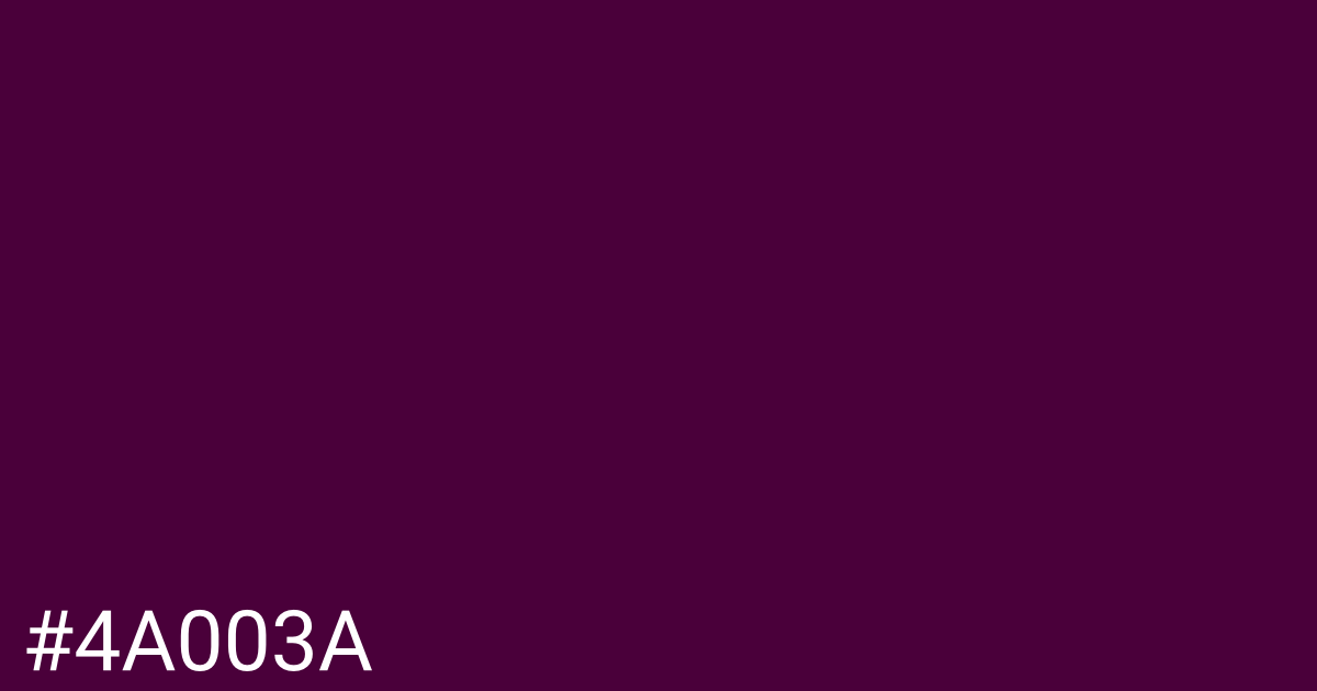Hex color #4a003a graphic
