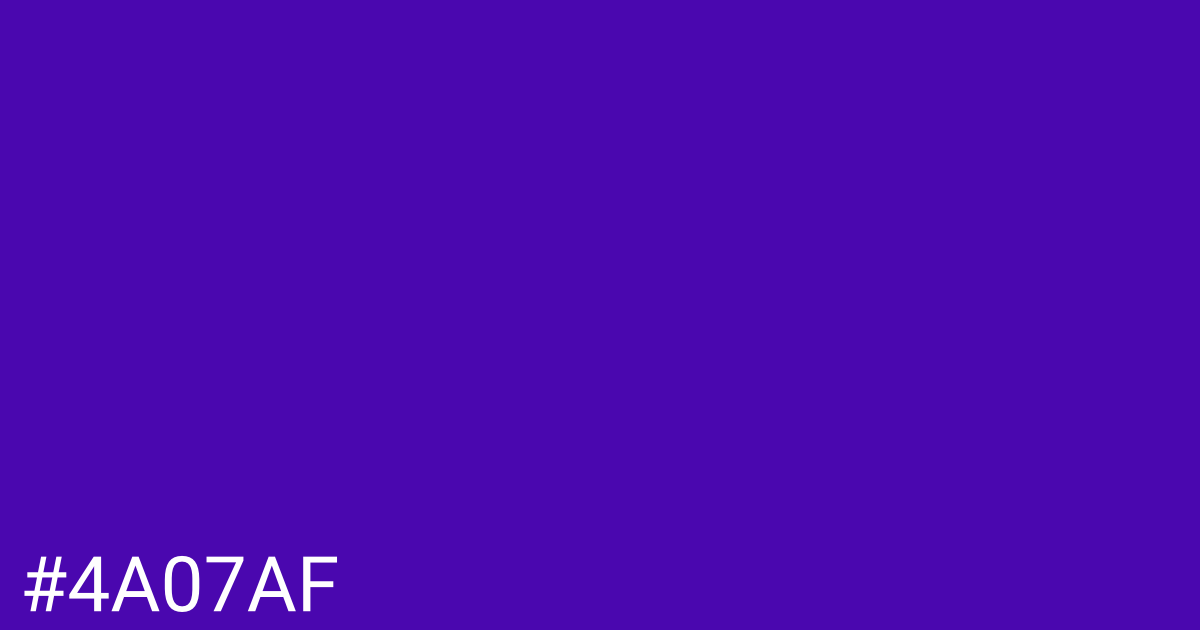 Hex color #4a07af graphic