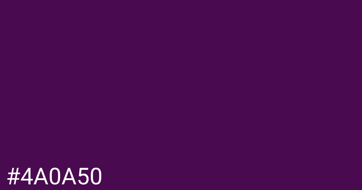 Hex color #4a0a50 graphic
