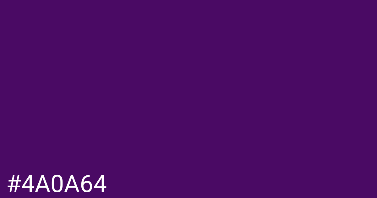 Hex color #4a0a64 graphic