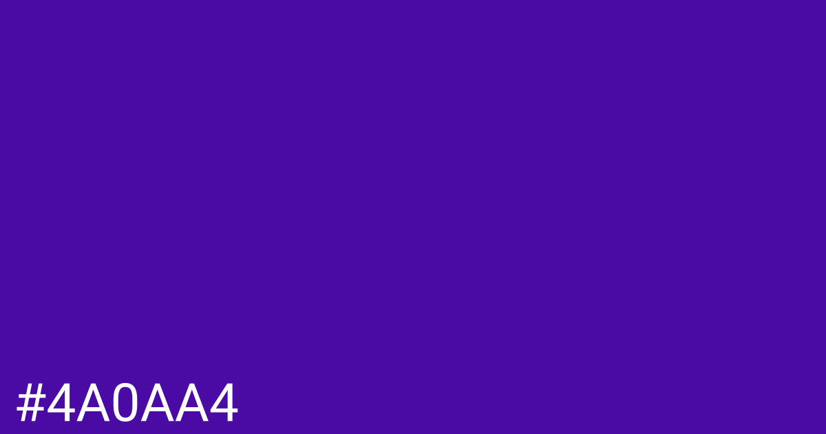 Hex color #4a0aa4 graphic