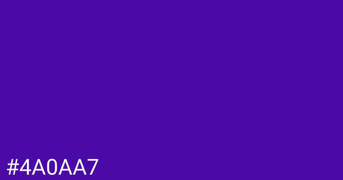 Hex color #4a0aa7 graphic