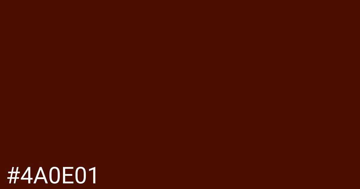 Hex color #4a0e01 graphic