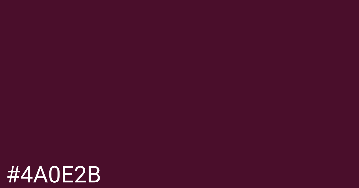 Hex color #4a0e2b graphic