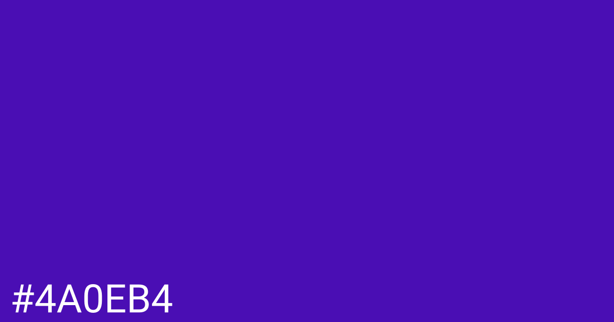 Hex color #4a0eb4 graphic