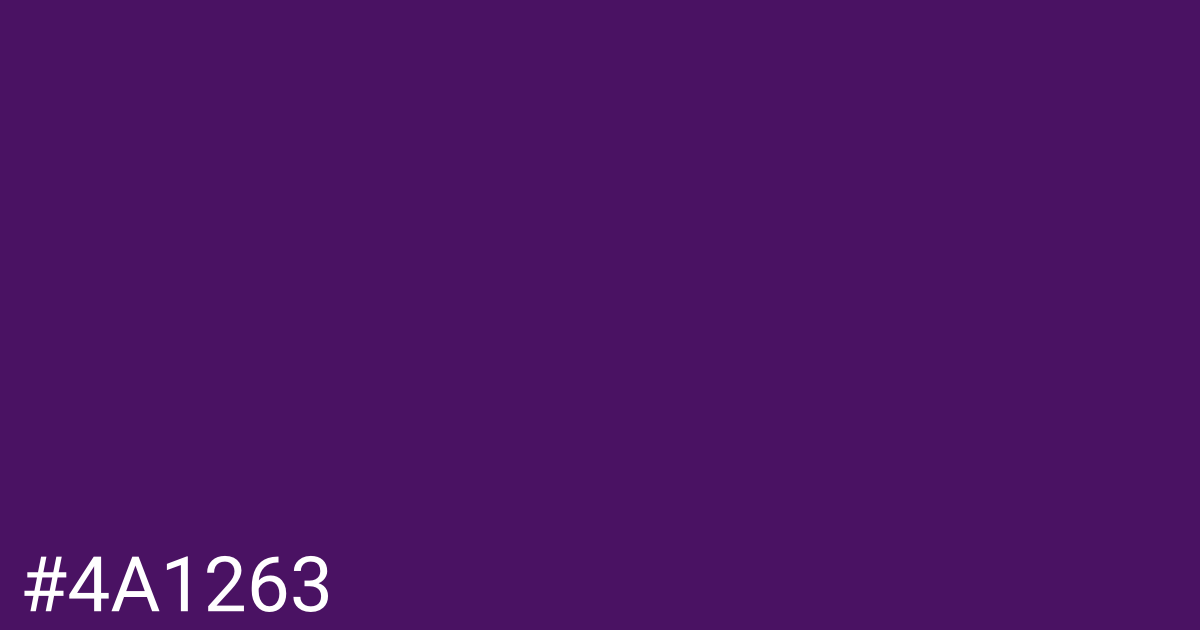 Hex color #4a1263 graphic