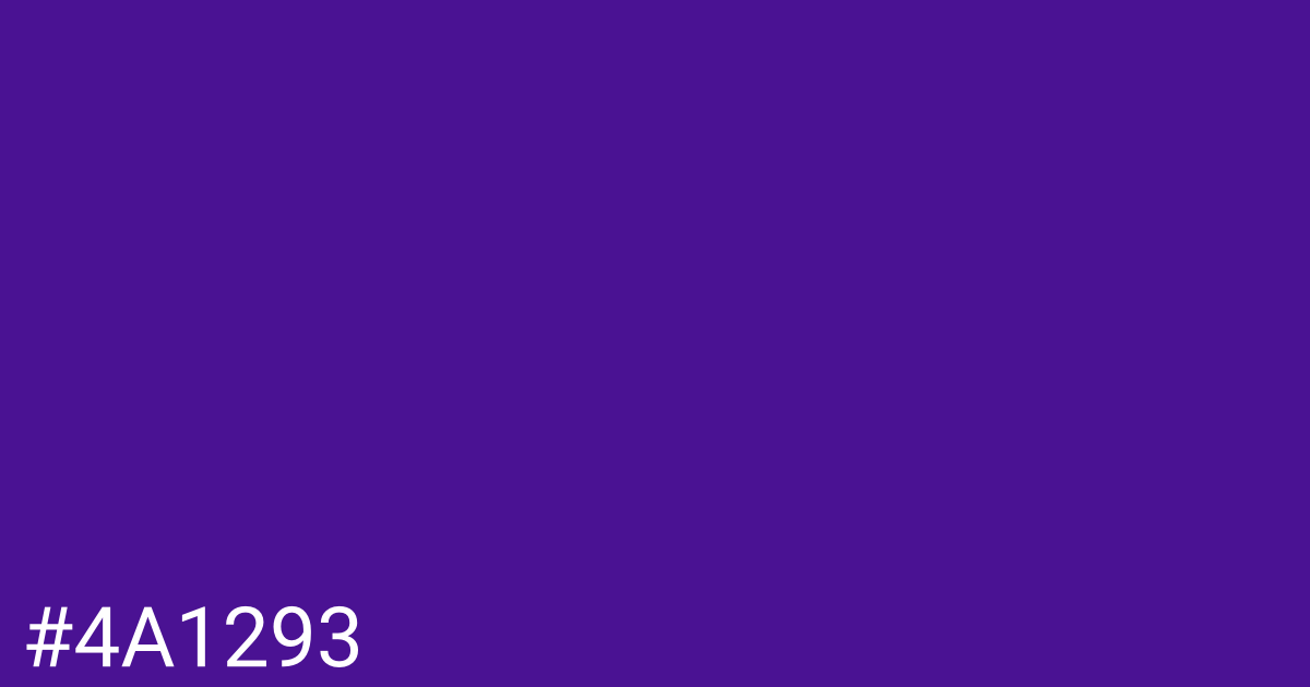 Hex color #4a1293 graphic