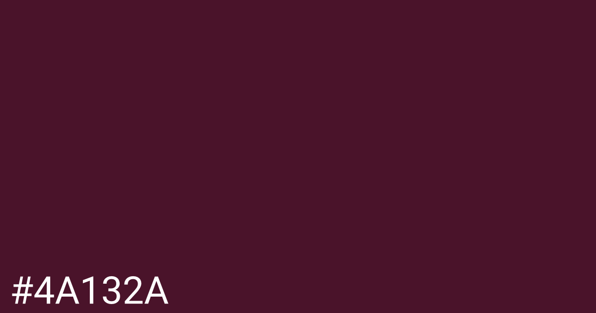 Hex color #4a132a graphic