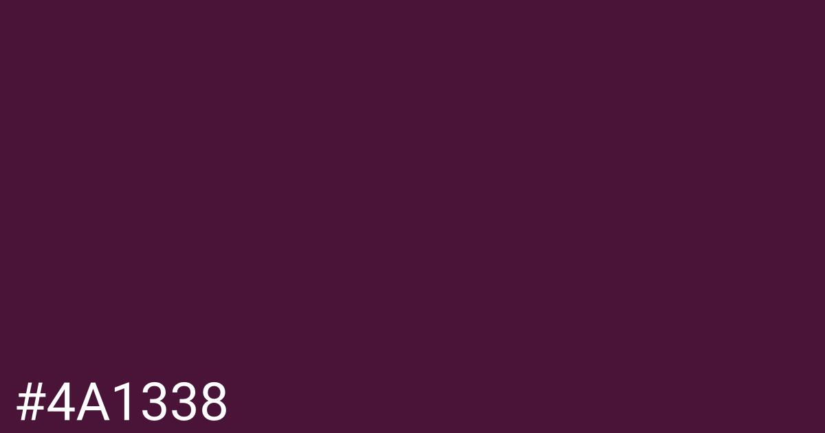 Hex color #4a1338 graphic