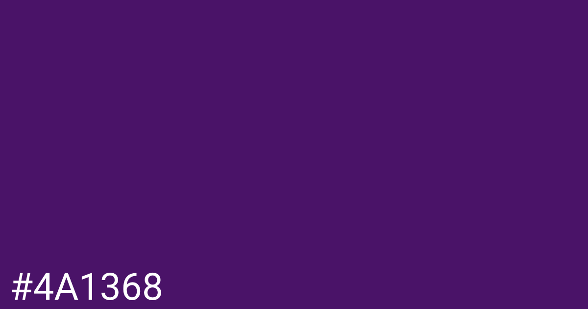 Hex color #4a1368 graphic