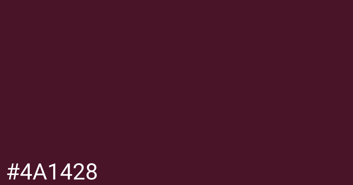 Hex color #4a1428 graphic