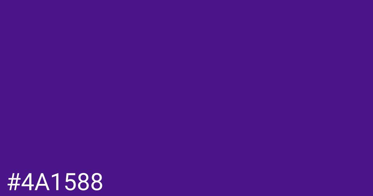 Hex color #4a1588 graphic