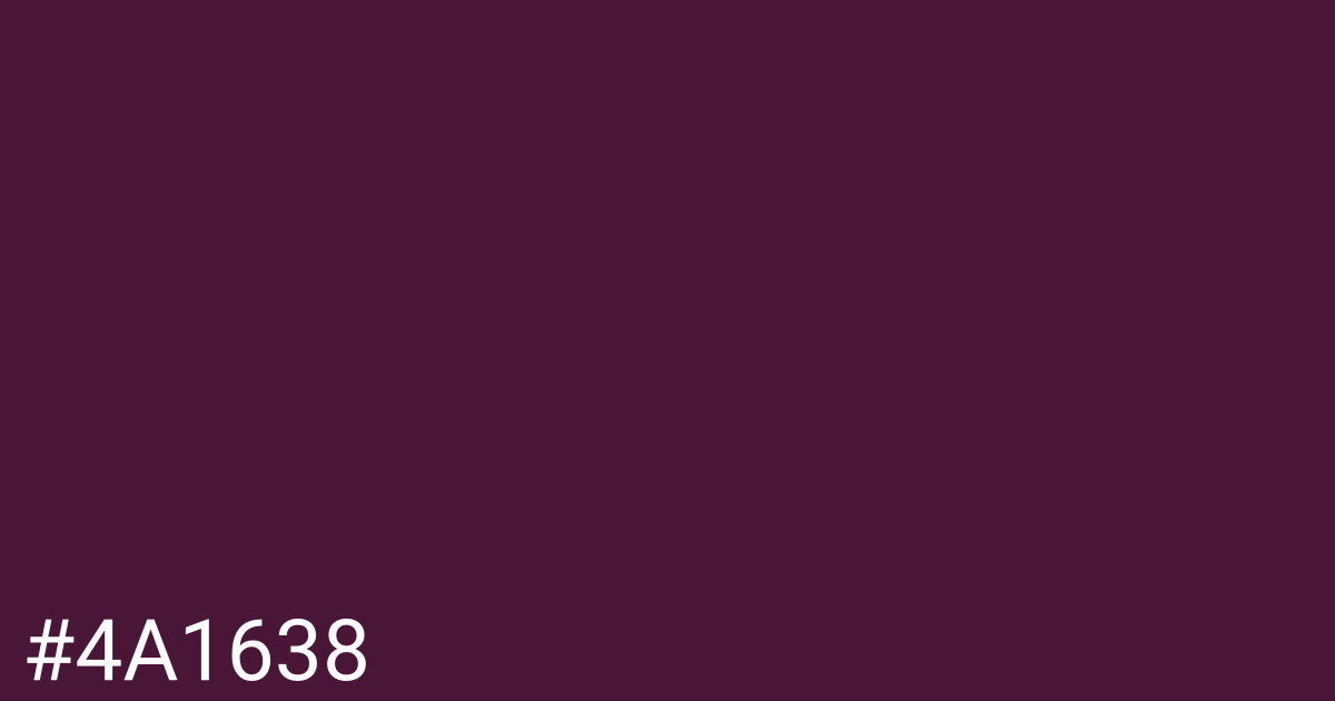 Hex color #4a1638 graphic