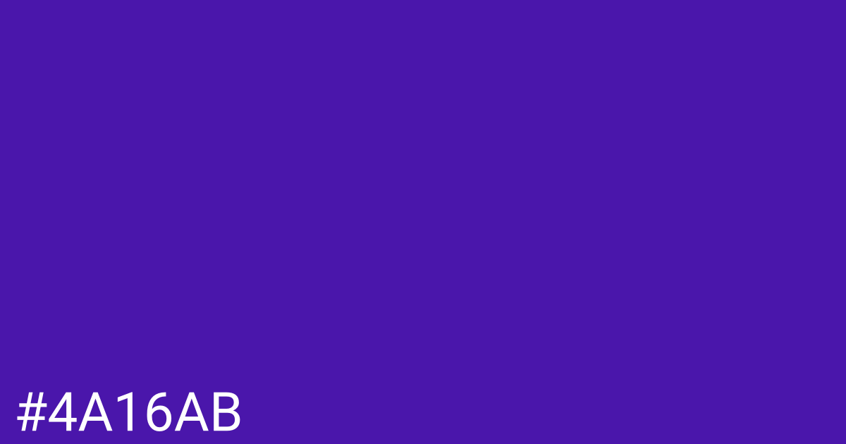 Hex color #4a16ab graphic