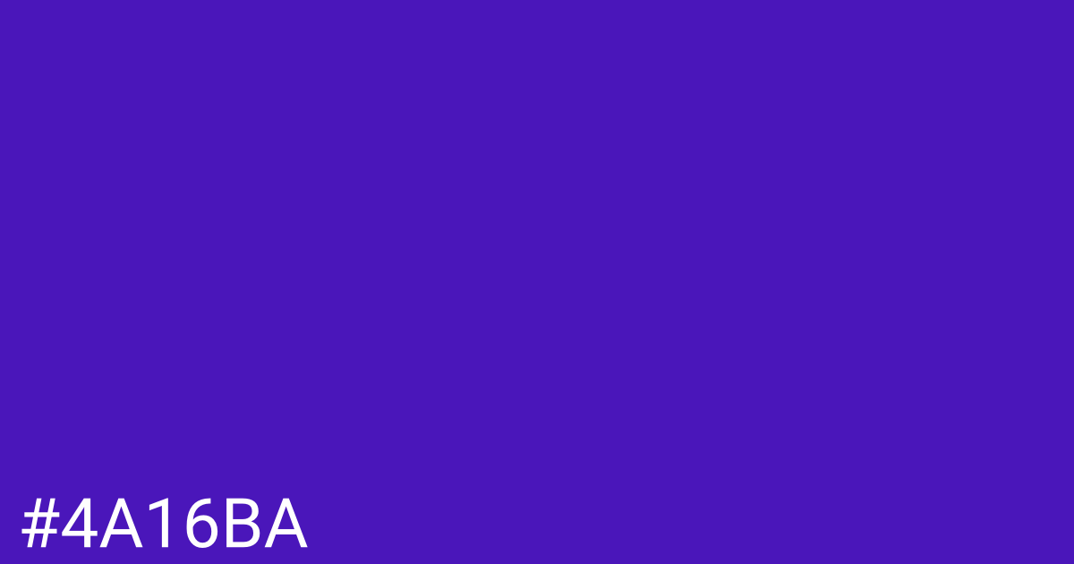 Hex color #4a16ba graphic