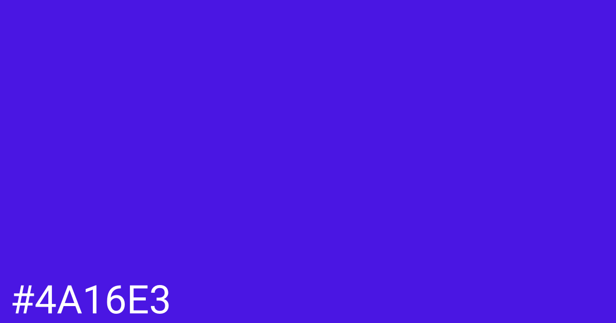 Hex color #4a16e3 graphic