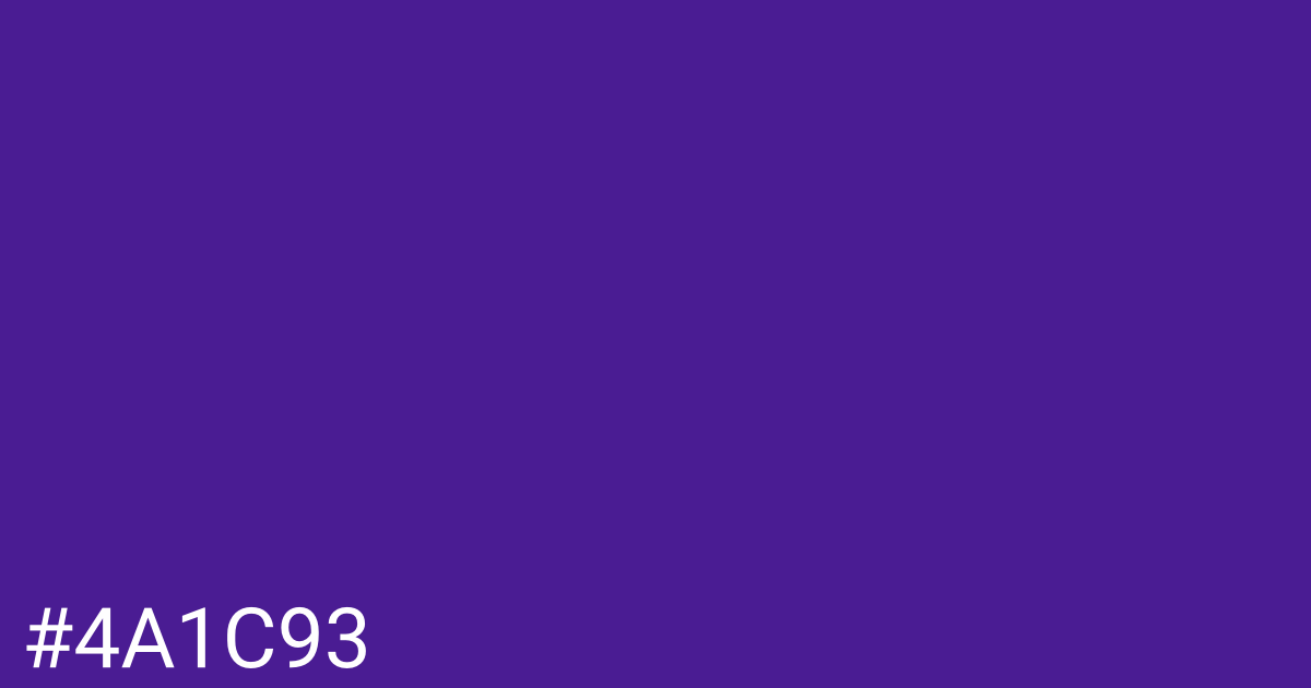 Hex color #4a1c93 graphic