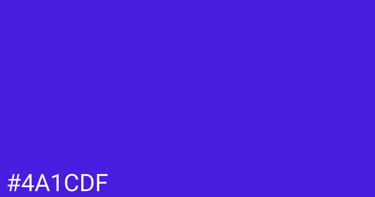 Hex color #4a1cdf graphic