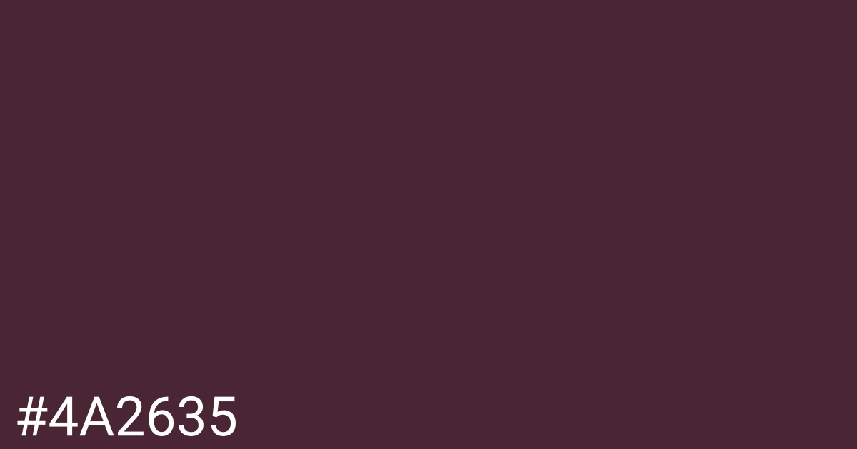 Hex color #4a2635 graphic